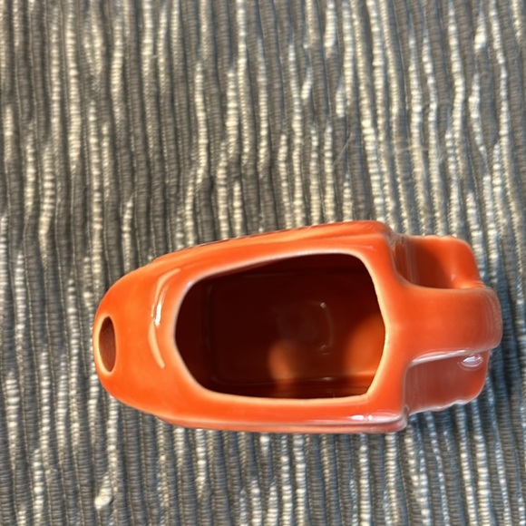 Fiesta creamer pitcher persimmon orange color. Vintage. No cracks. Mini disc. - Picture 4 of 9